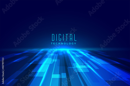 futuristic digital floor technology perspective background