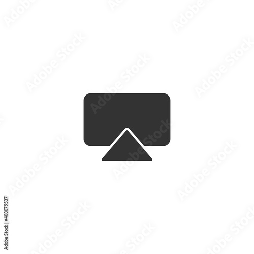 Airplay icon. Wireless symbol modern, simple, vector, icon for website design, mobile app, ui. Vector Illustration