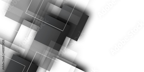 3D Abstract White Gray Square Texture