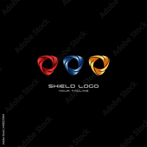 shield masculine 3d color logo icon, creative profesional logo design