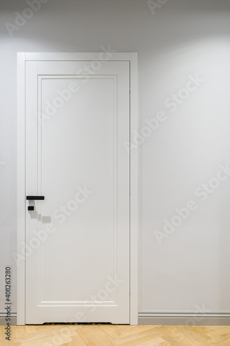 White doors with black handle