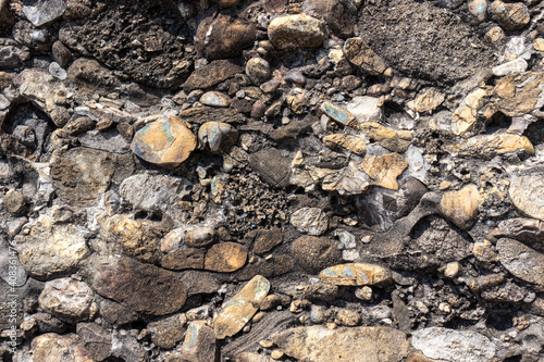 Conglomerate Close-up of a conglomerate stone near lake geneva St Saphorin.