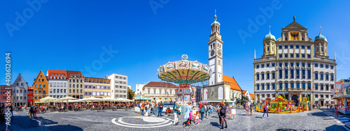 Perlachturm und Rathaus, Augsburg, Bayern, Deutschland 