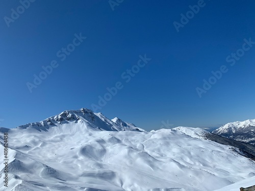 snow covered mountains Vars France