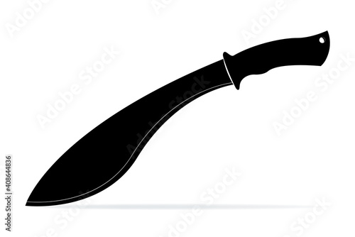 Kukri machete knife icon, vector illustration