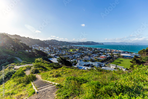 View of Wellington landscape from Fort Dorset in New Zealand