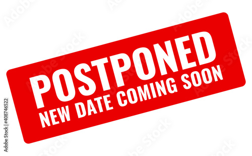 Event postponed vector banner