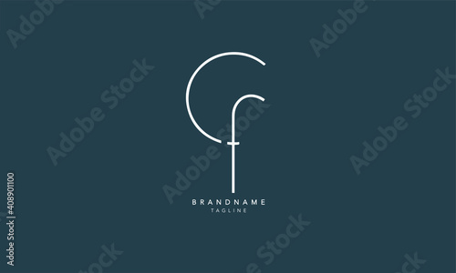 Alphabet letters Initials Monogram logo CF, FC, C and F