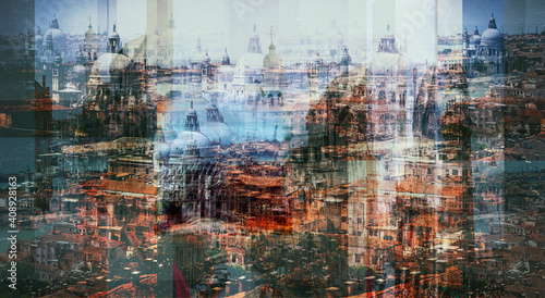 Abstract collage "Roofs of Venice"