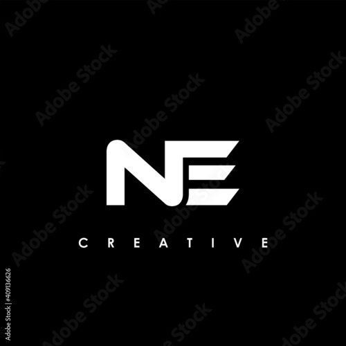NE Letter Initial Logo Design Template Vector Illustration