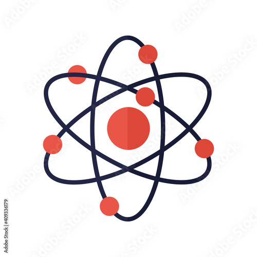 atom on a white background