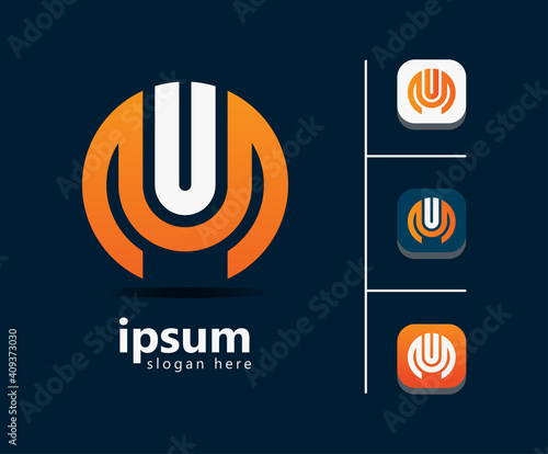 letter UM logo design for business victor