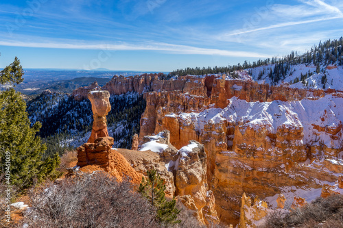 USA, Utah, Bryce Canyon National Park in January