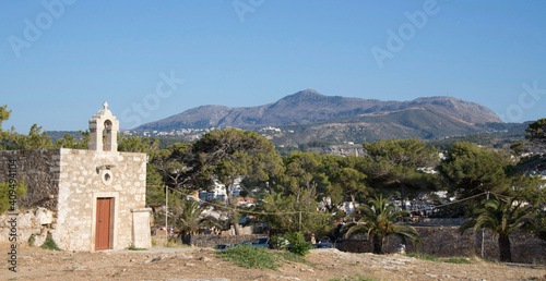 Sacred Ekaterina's church. Fortezz's fortress.Rethymno. Island of Crete