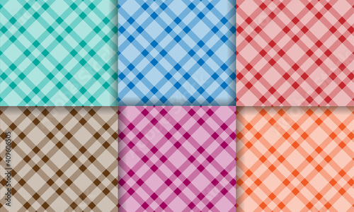 Colorful Pattern Background Design Set