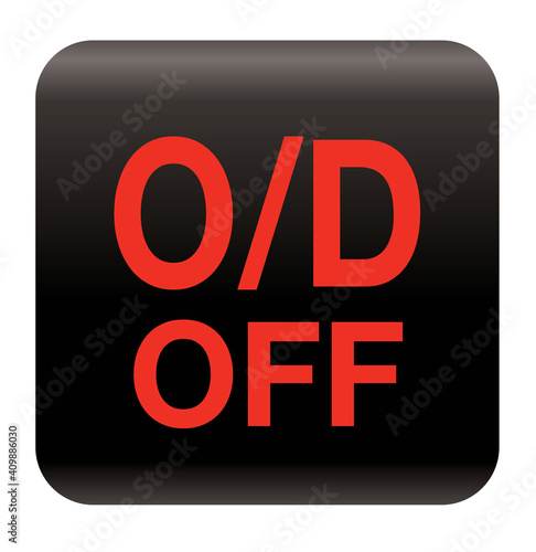 Overdrive Light car warning light symbol