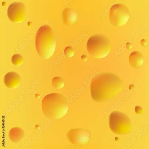 Realistic Detailed 3d Cheese Seamless Pattern Background. Vector