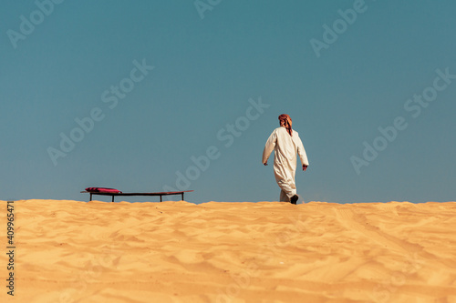 Bedouin in the Great Arabian Desert .