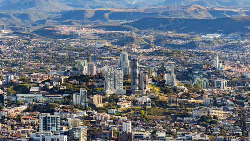 Aerial shot of the buildings in Tegucigalpa, Honduras