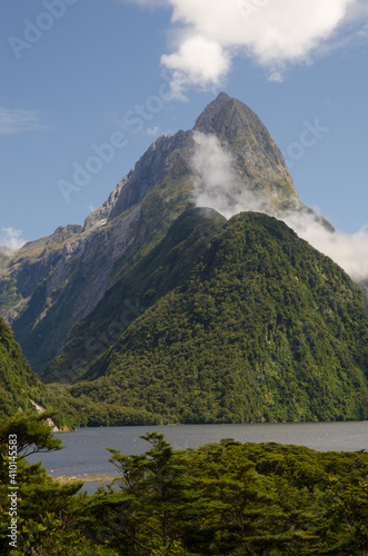 Mitre peak in Fiordland National Park. Southland. South Island. New Zealand.