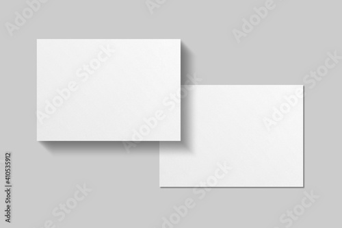 Realistic blank postcard illustration for mockup. 3D Render.