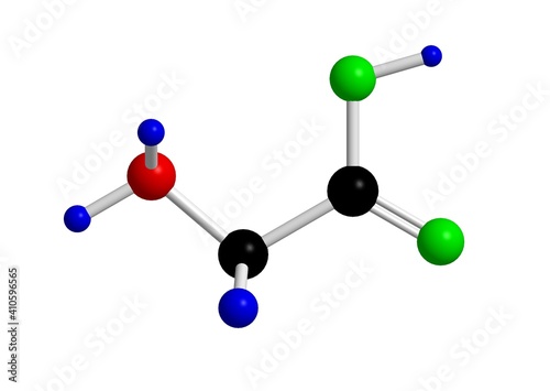 Molecular structure of glycine