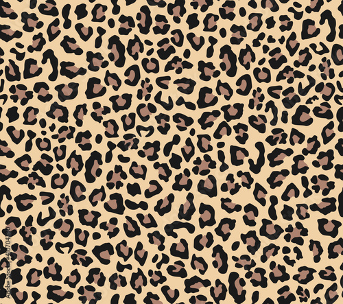 Abstraction leopard vector seamless print for textiles. Fashion pattern