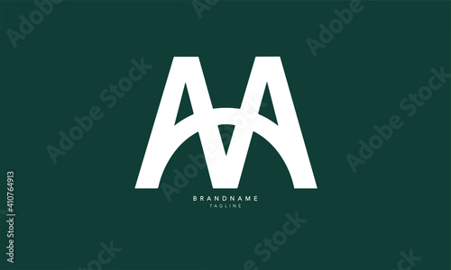 Alphabet letters Initials Monogram logo AMA, AM, MA