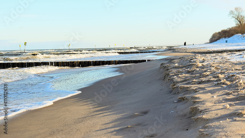 Kołobrzeg. Park wschodni nad brzegiem Bałtyku.