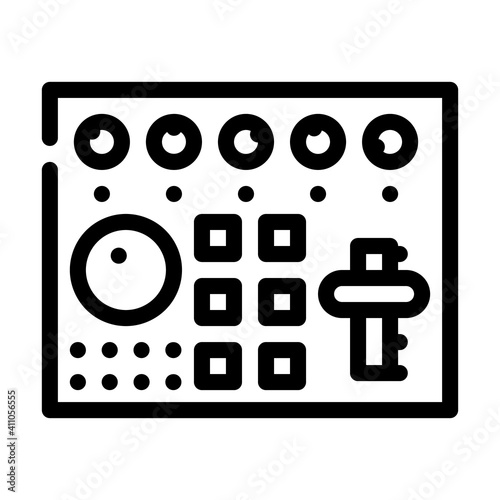 video mixer line icon vector illustration flat