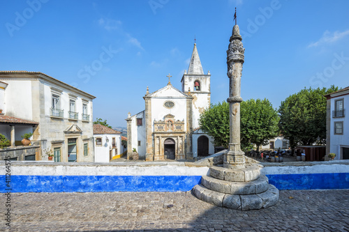 Santa Maria Church and Pillory, Obidos, Estremadura and Ribatejo, Portugal