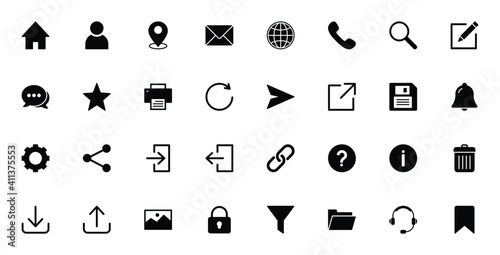 Website icon set. for computer, web and mobile apps