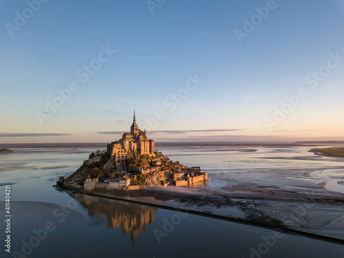 Le Mont-Saint-Michel Frankreich / Normandie zur Grenze der Bretagne.