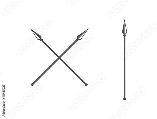 the spear icon. vector flat icon