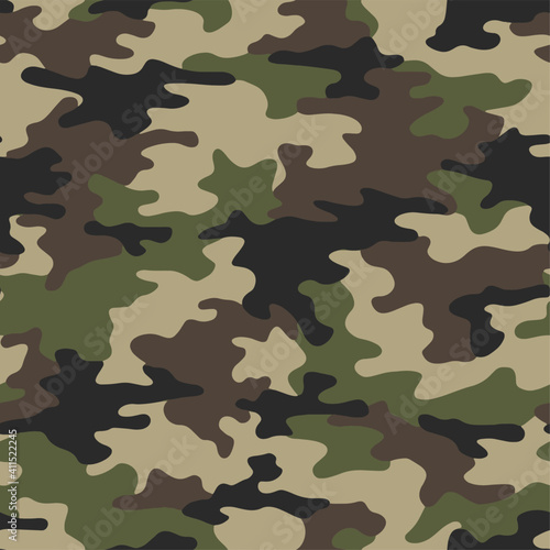 Full seamless camouflage texture skin pattern vector for military textile. Usable for Jacket Pants Shirt and Shorts. Army camo masking design for hunting fabric print and wallpaper. 