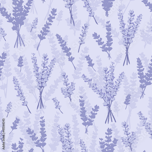 Seamless repeating pattern of lavender