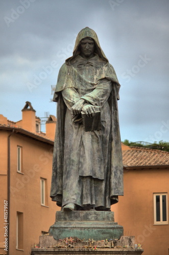 Giordano Bruno statue in Campo dei Fiori in Rome, Italy