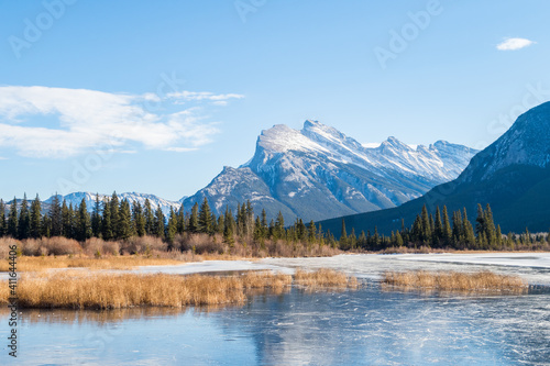 Beautiful view of Vermilion Lakes, within Banff national park, Canada