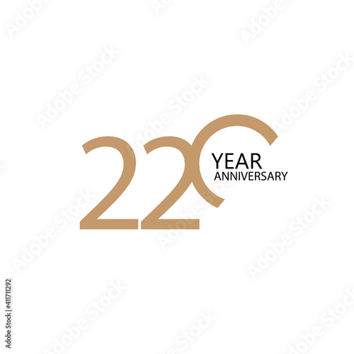 220 year anniversary celebration vector template design illustration