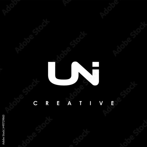 UNI Letter Initial Logo Design Template Vector Illustration