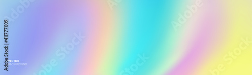 Gradient background, color gradation vector abstract mesh blend of purple soft bright and holographic iridescent pattern