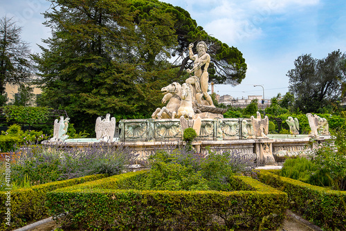 Villa de Principe in Genoa . The garden of the House of Doria-Pamphili, a princely Roman family of Genoese extraction. The House of Doria-Pamphili-Landi (also called simply Doria-Pamphili) is a prin