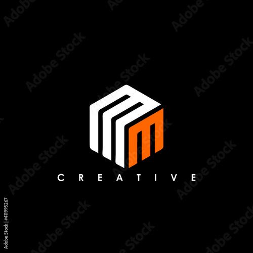 MM Letter Initial Logo Design Template Vector Illustration
