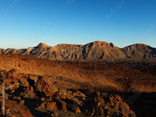 Rock formations of Caldera -National park Teide UNESCO preservation and world heritage