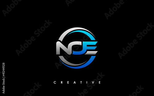 NOE Letter Initial Logo Design Template Vector Illustration