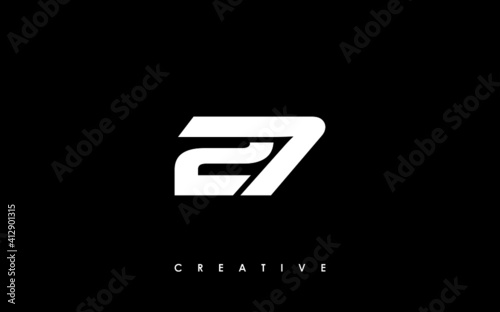 27 Letter Initial Logo Design Template Vector Illustration