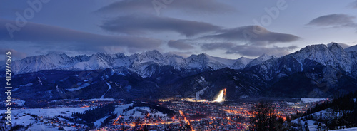 Tatry- widok na Zakopane.