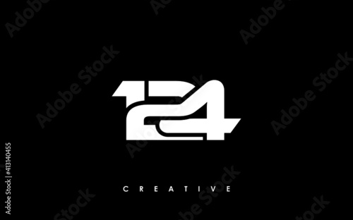 124 Letter Initial Logo Design Template Vector Illustration