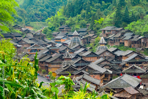 Dong village in the mountain, Huanggang, Zhaoxing, Guizhou Province, China