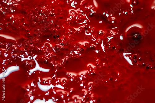 Real animal blood, gore close up macro shot for background.